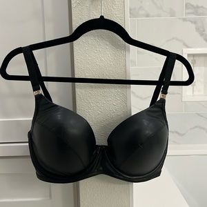 black, leather honey birdette bra